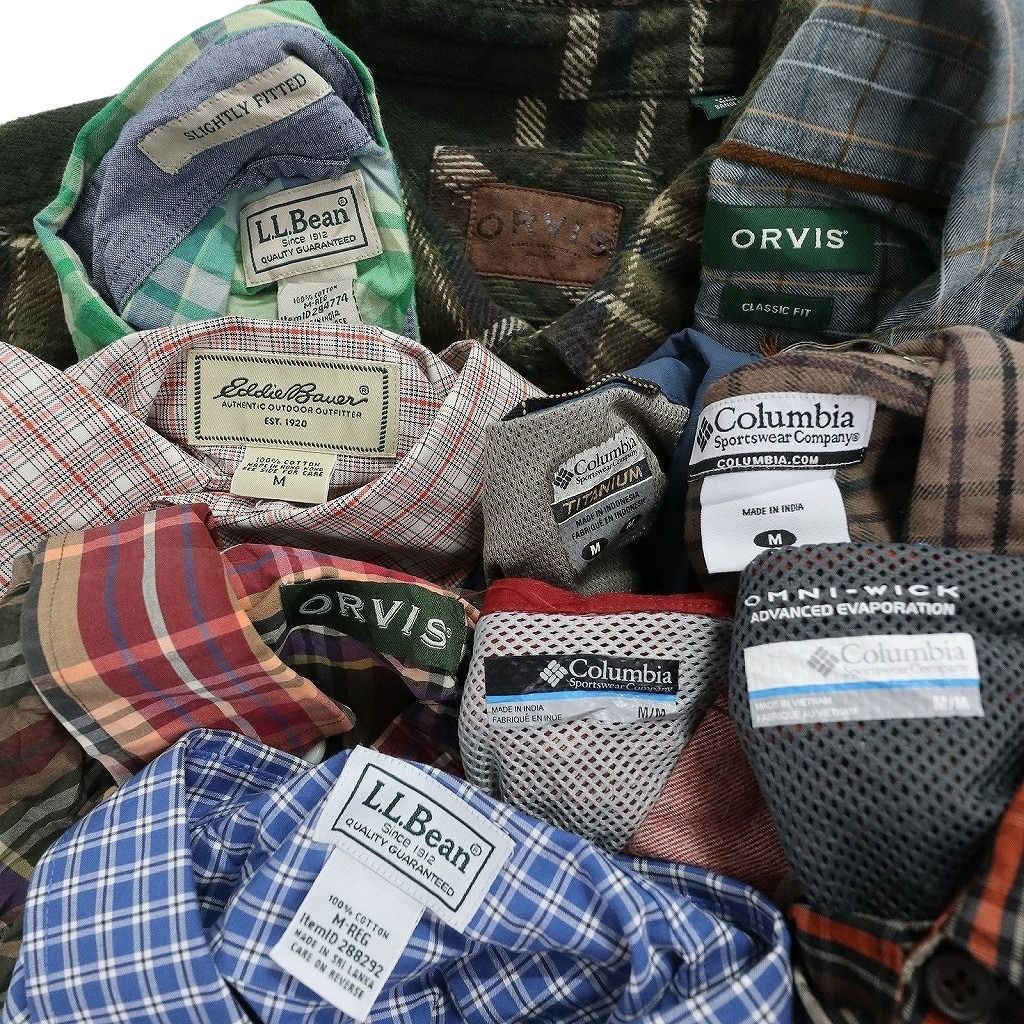 チェックシャツセット　エルエルビーン　ラルフローレン　古着　卸　まとめ売り チェックシャツセットエルエルビーンラルフローレン古着卸まとめ売り
