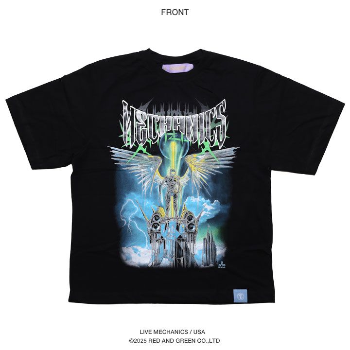 LIVE MECHANICS Tシャツ 半袖 メンズ レディース 春夏用 黒