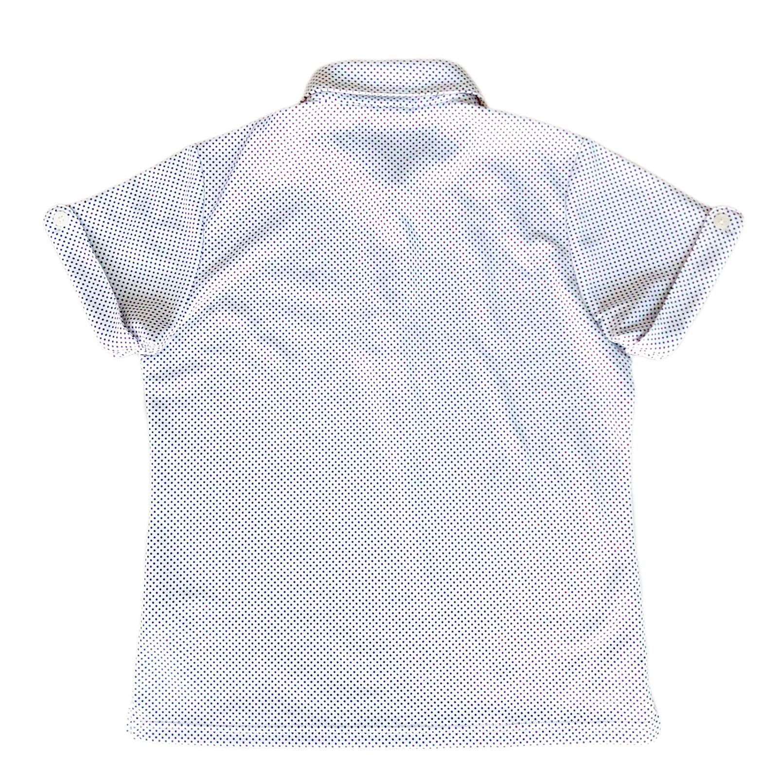 アディダスゴルフ ストレッチ UPF50 ポロシャツ 2XL ホワイト ドット柄 アディダスゴルフ ストレッチ UPF50 ポロシャツ 2XL グリーン系