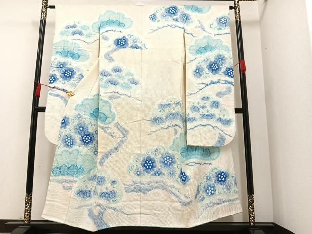 平和屋着物○豪華振袖 絞り 草花文 正絹 逸品 AAAY8657ph