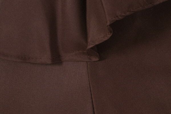 半円パラソル ブラウン