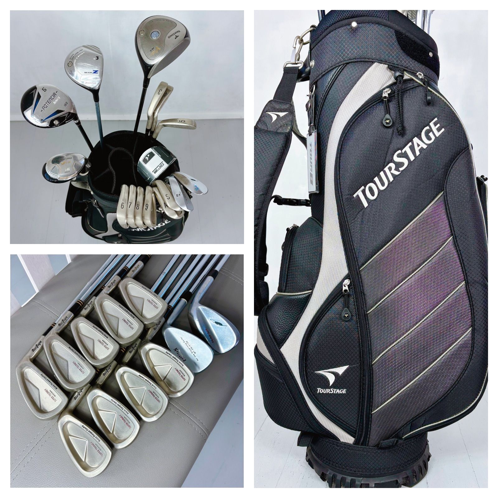 本格派 ゴルフセット 16本 フルセット ブリヂストン ツアーステージマグレガー ゴルフ