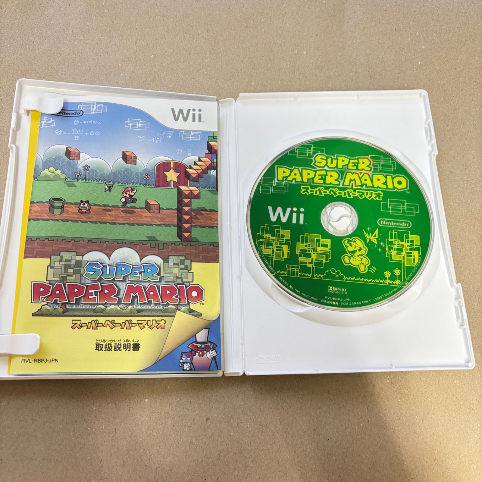 読込確認済み 任天堂 Wii ソフト スーパーペーパーマリオ - メルカリ