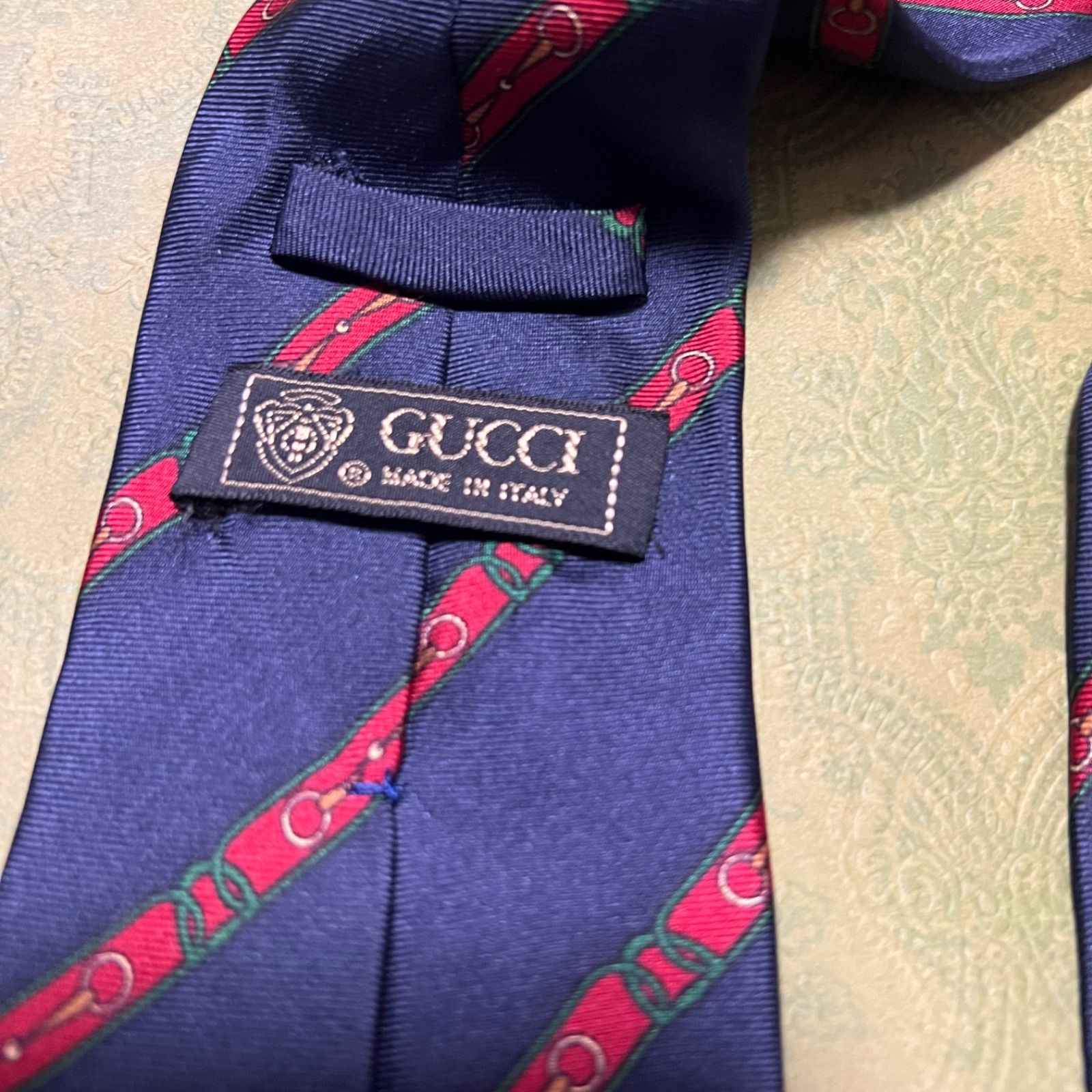 GUCCI グッチ ネクタイ ストライプ ホースビット レジメンタGG 