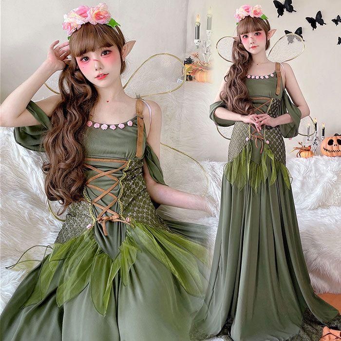ハロウィン コスプレ 妖精 仮装 衣装 可愛い 魔女 女性 レディース 大人 羽 羽根 妖精 蝶 妖精 ドレス ハロウィンコスプレ コスチューム 巫女 妖精 魔法少女 大