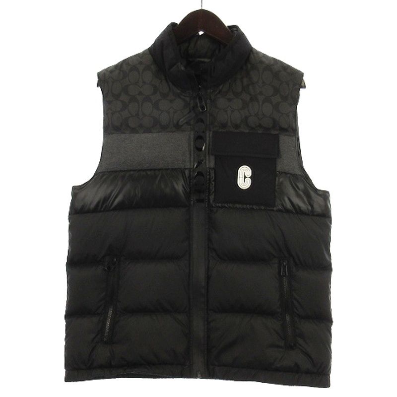 コーチ COACH シグネチャー ダウンベスト ジップアップ C5036 ブラック