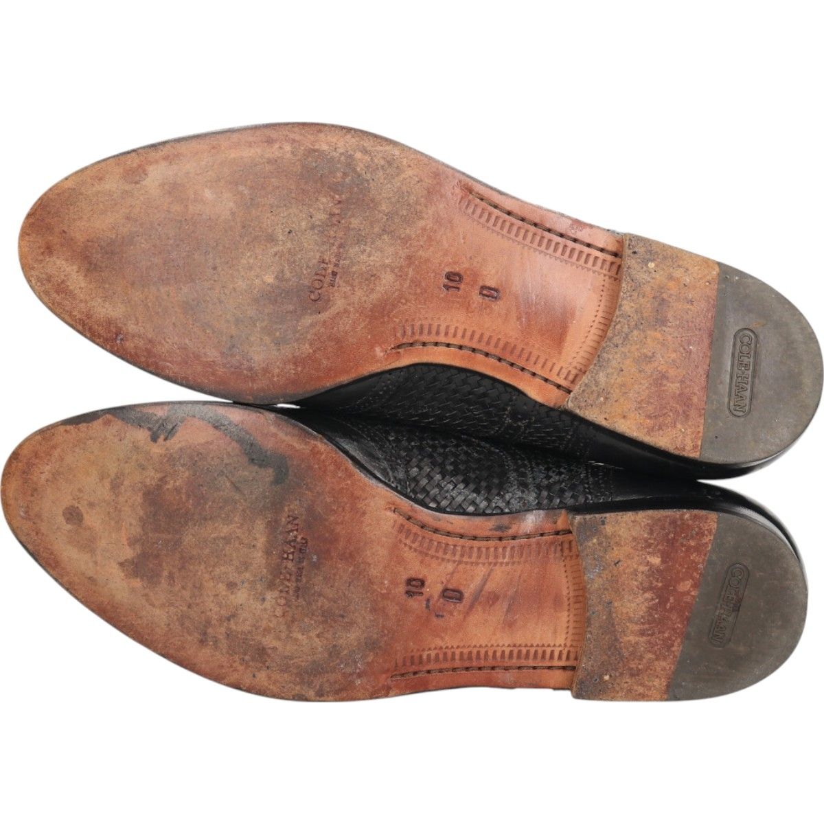 古着 コールハーン COLEHAAN 編み込み ウイングチップシューズ