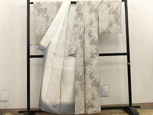 平和屋着物□上質な紬 花鳥文 正絹 逸品 BAAU5944mz