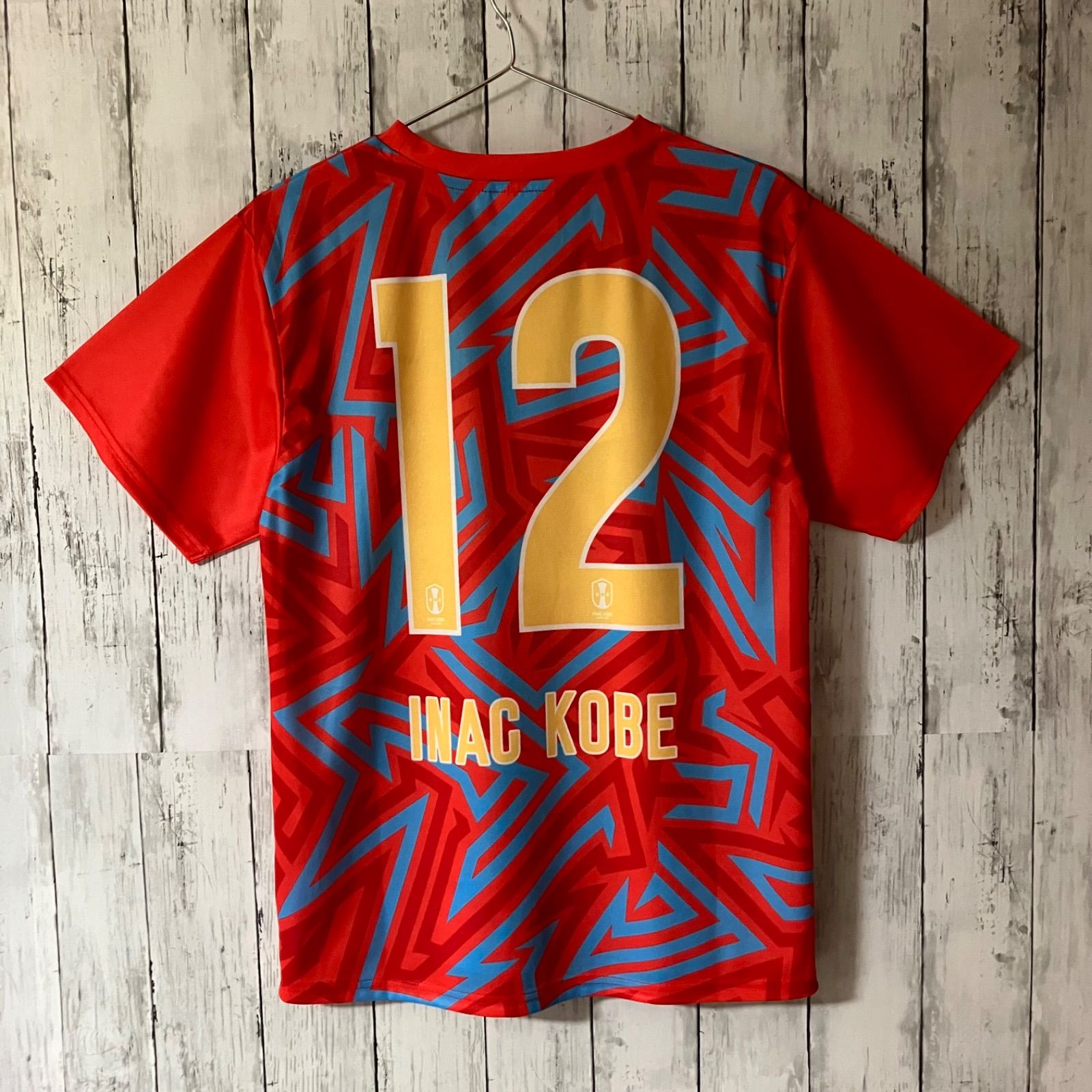 美品】hummel×INAC KOBE 企業ロゴ ゲームシャツ サッカーTシャツ