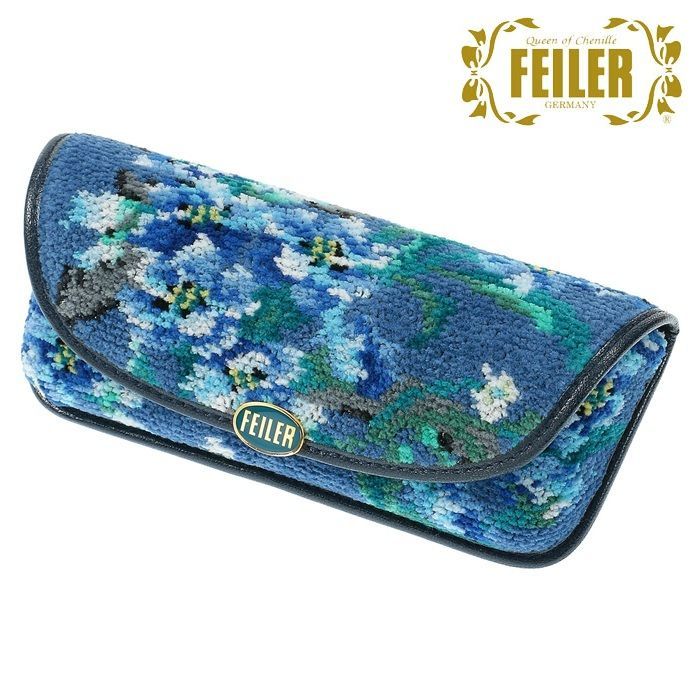 フェイラー FEILER メガネケース エーデルブラウ ライトブルー EBL-252011 眼鏡ケース 大人 スリム 持ち運び おしゃれ かわいい レディース