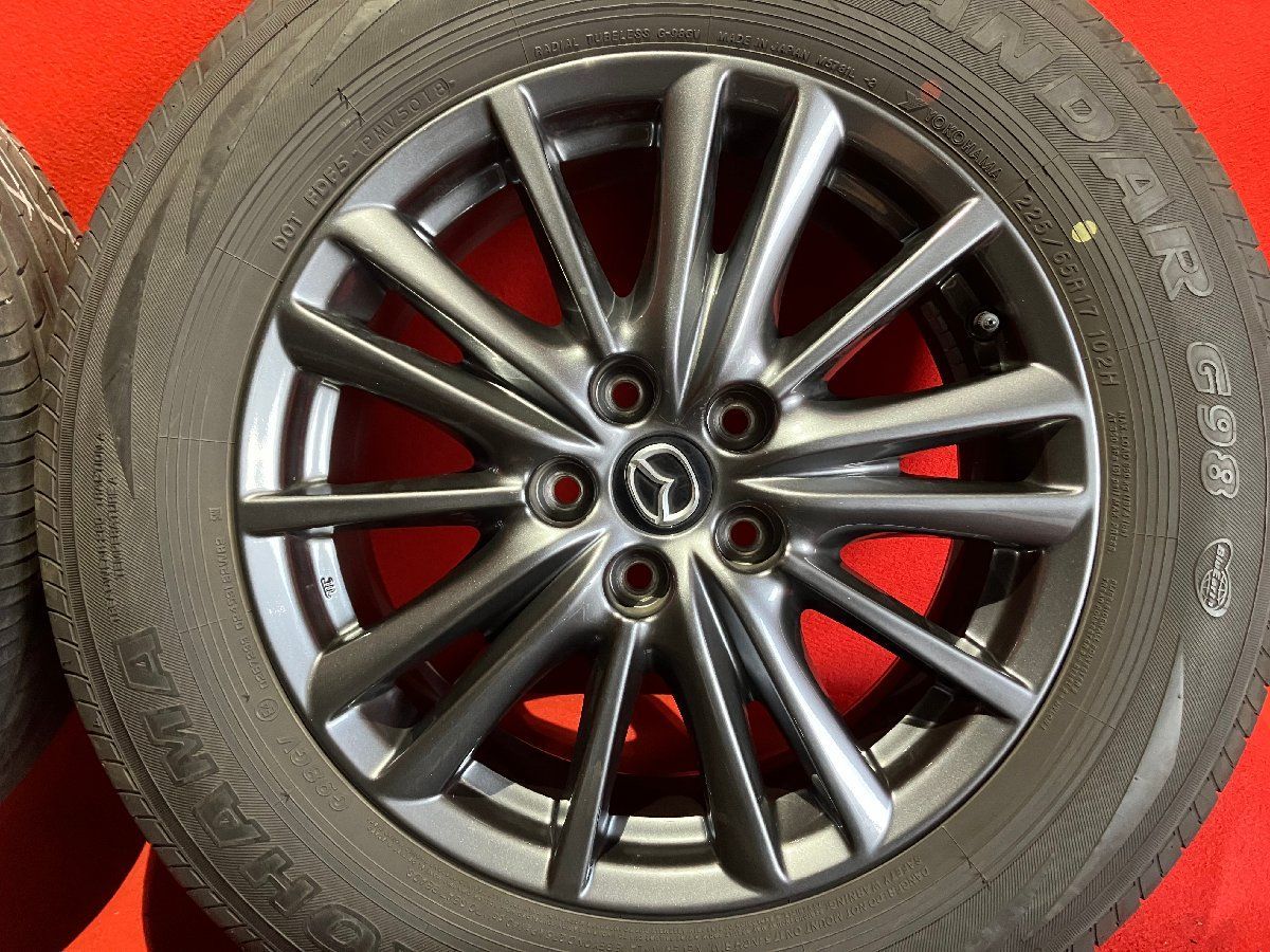 中古サマータイヤホイールセット【 225/65R17 YOKOHAMA G98】[マツダ CX-5 純正 CX-8等] ４本SET