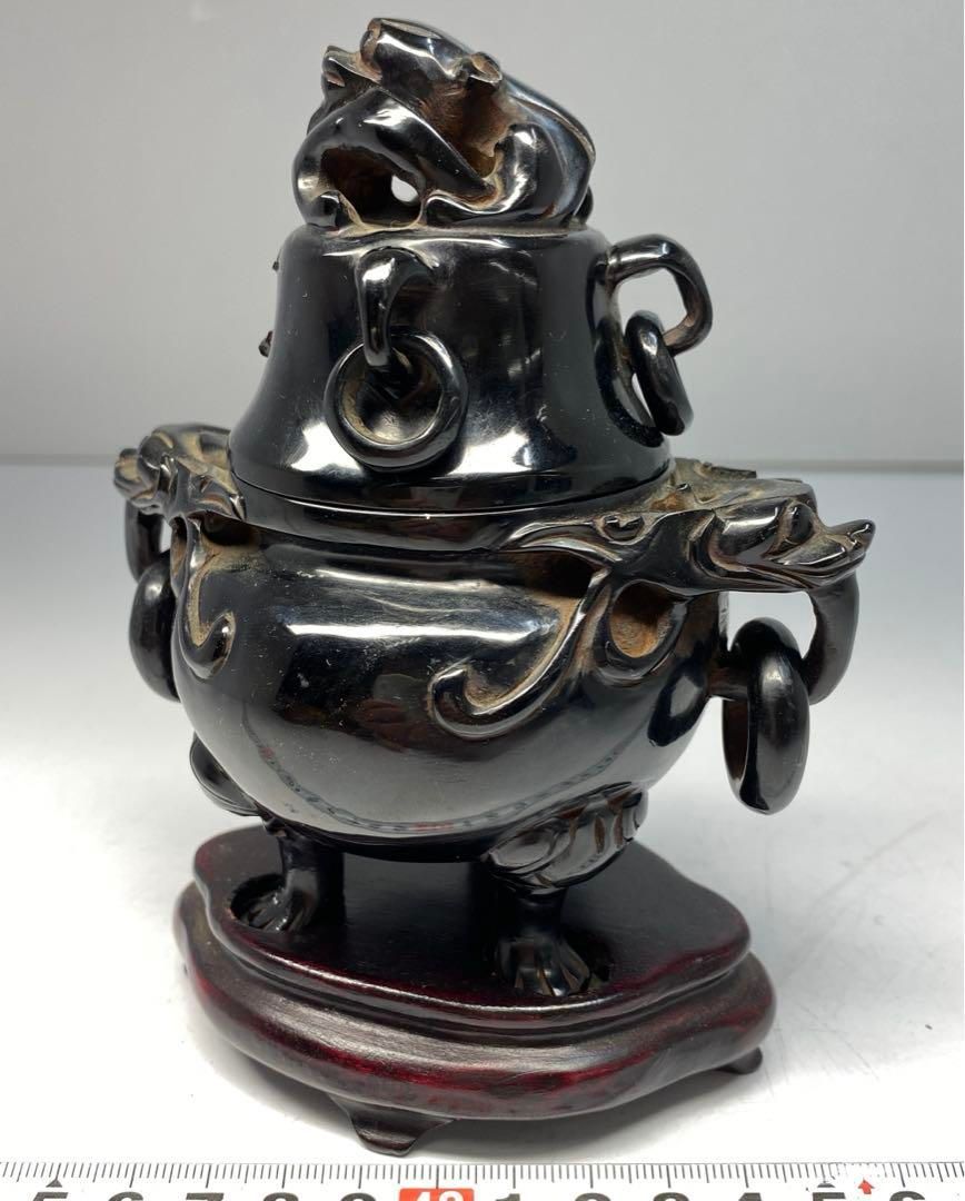 本琥珀 香炉 211g 東Y6-0405 タカサ