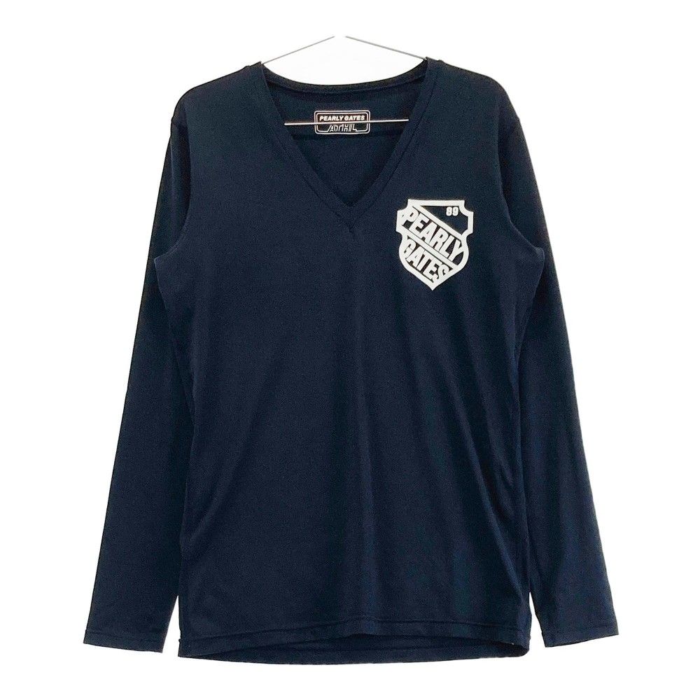サイズ：5 PEARLY GATES パーリーゲイツ  長袖 インナーTシャツ  ネイビー系 [240101294900]# ゴルフウェア メンズ ストスト