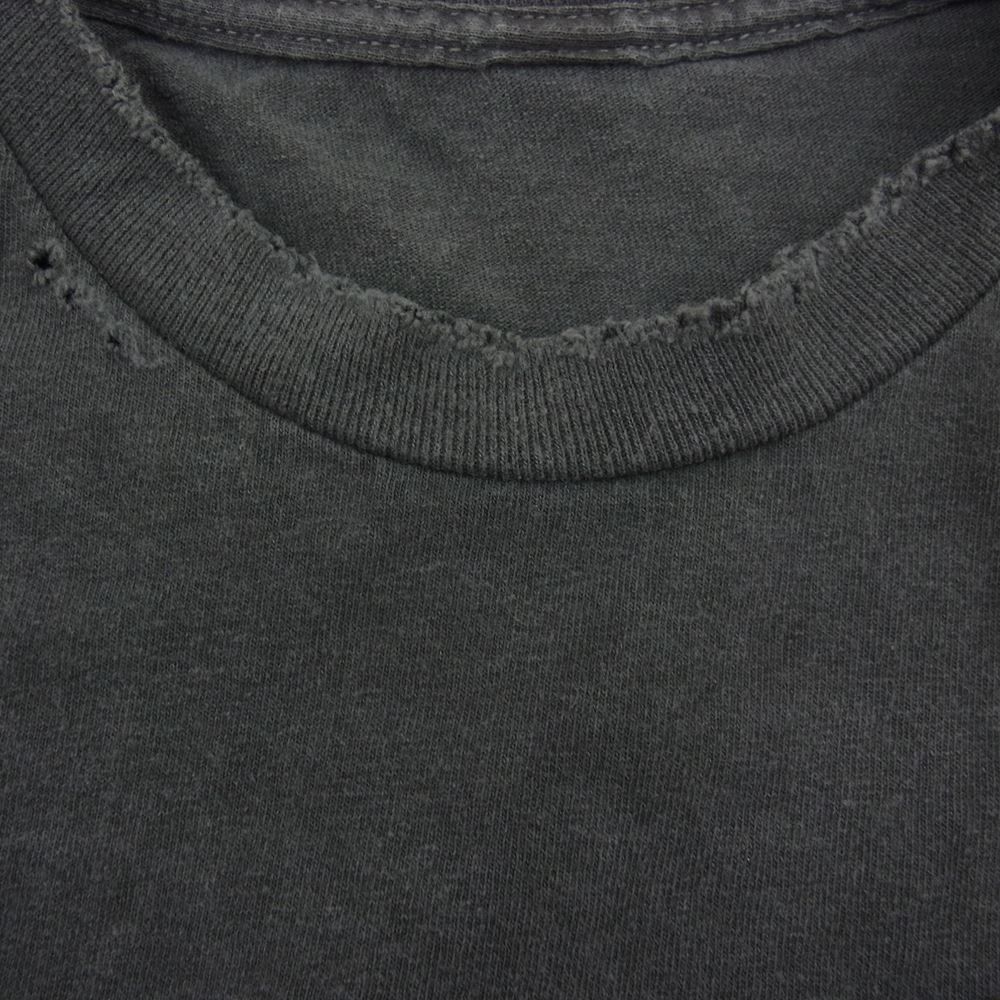 アンセルム ANCELLM ANC-CT40 EMBROIDERY DYED LS T-SHIRT BLACK エン