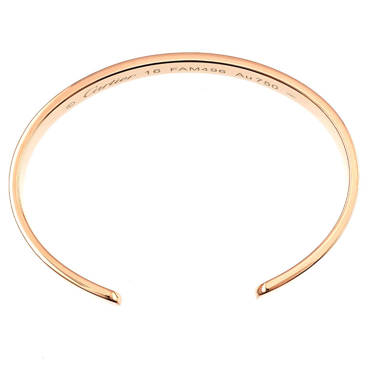 カルティエ ラブ ブレス #16 オープン K18 PG 750 ブレスレット  