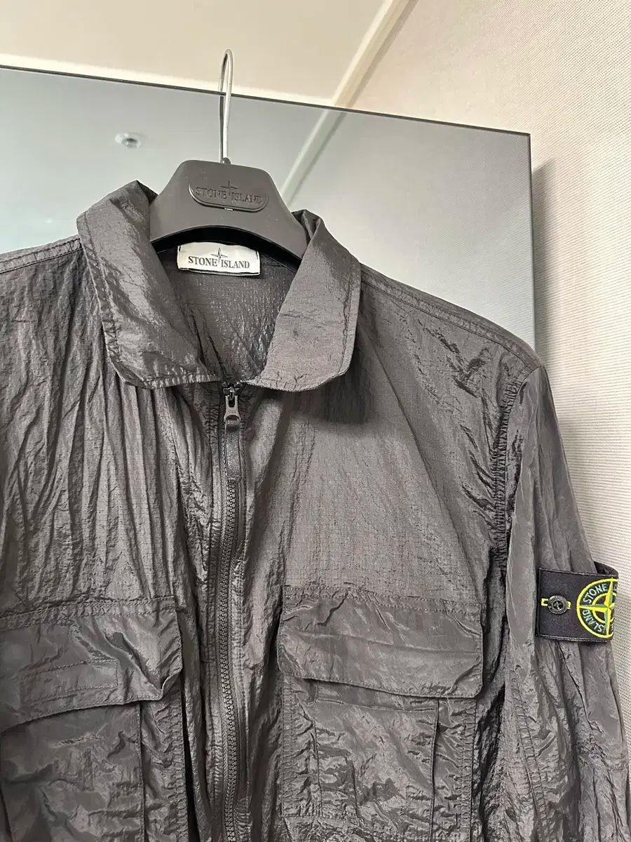 STONE ISLAND ナイロンメタル オーバーサイズシャツ 19ss