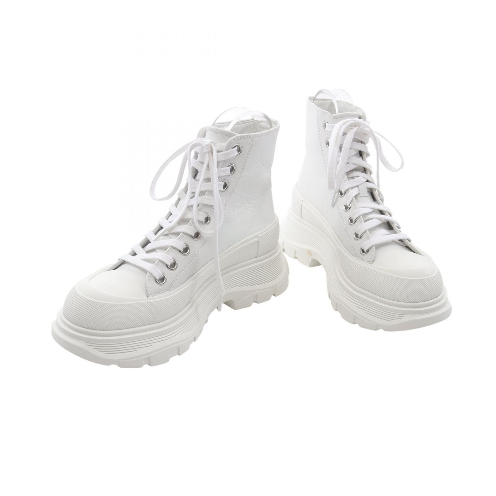 Alexander Mcqueen【レザーの質感が高級☆スニーカー】 MCQUEEN レザー オーバーサイズソール スニーカー | NET-A-PORTER