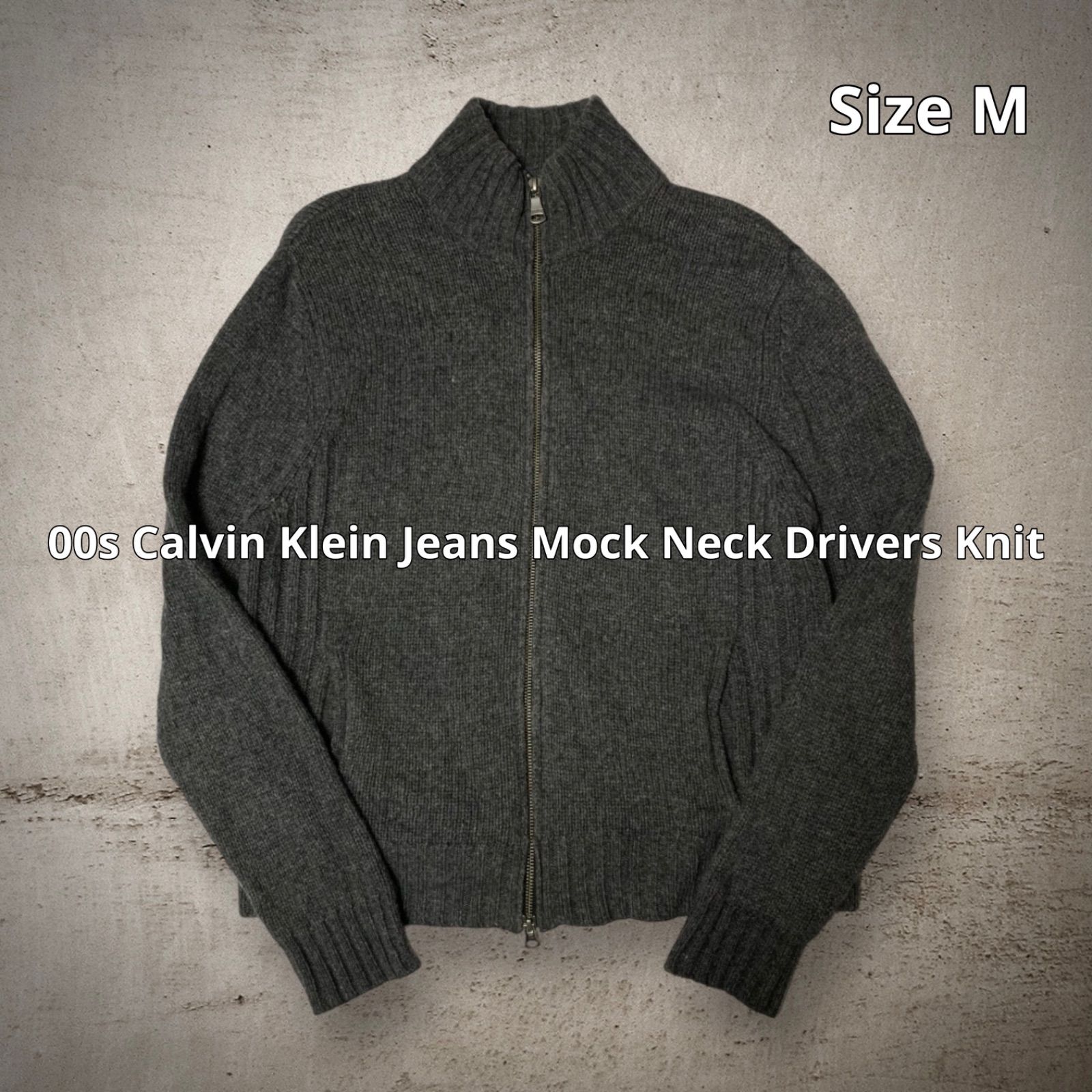 00s Calvin Klein Jeans Mock Neck Drivers Knit カルバンクライン