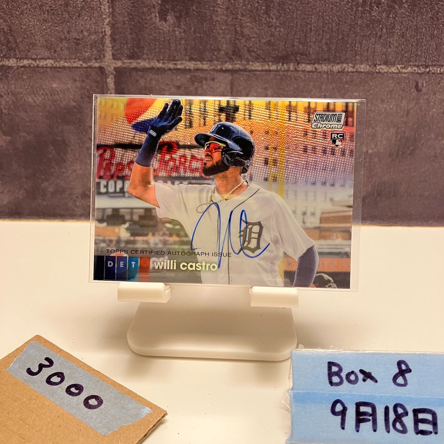 2019 Topps Stadium Club Chrome Willi Castro 直筆サイン
