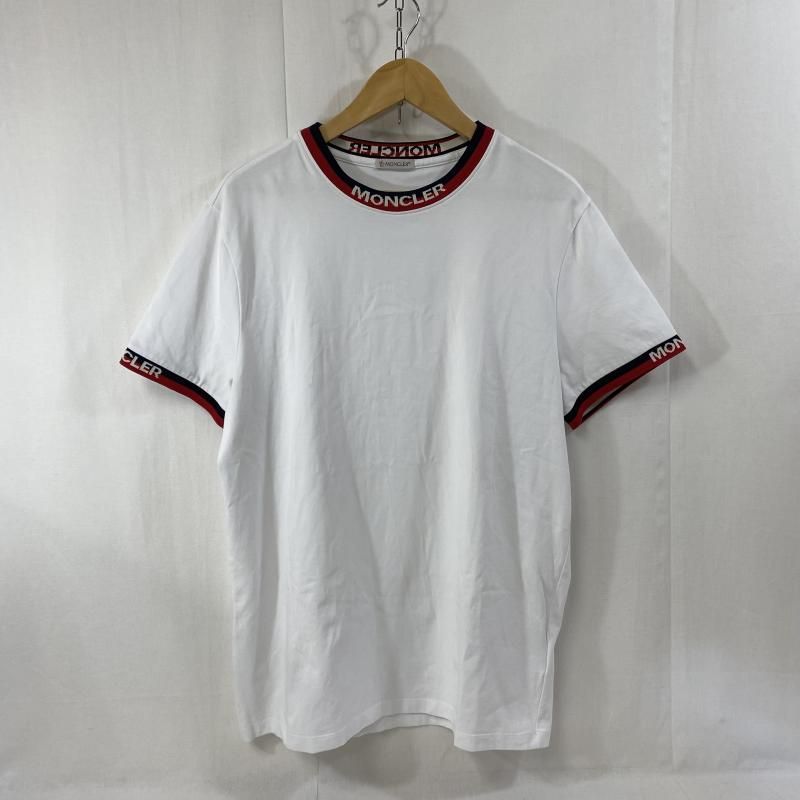 MONCLER モンクレール Tシャツ 半袖 MAGLIA T-SHIRT / リブロゴ / E10918000700 / WHT / L