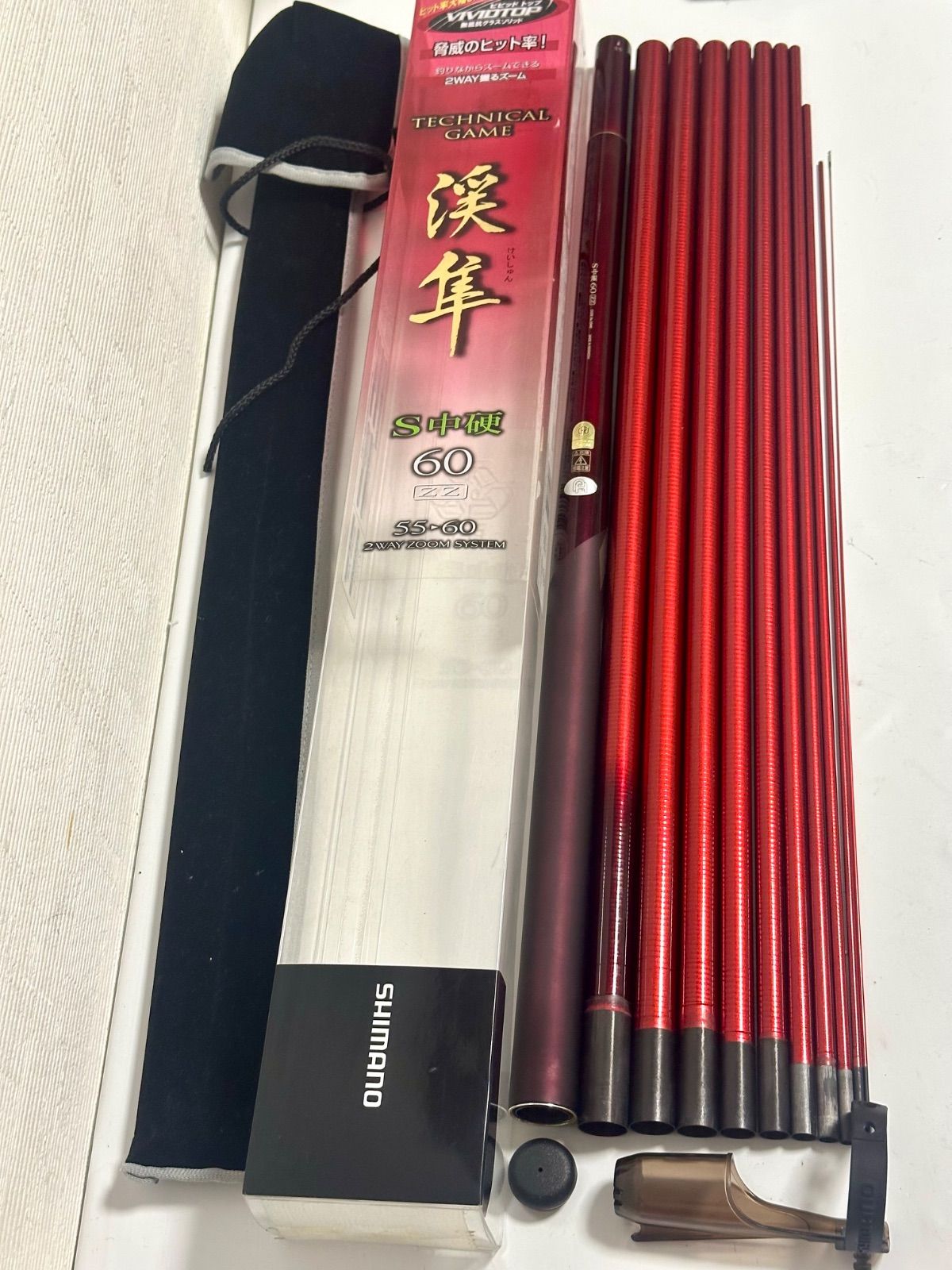 シマノ 渓流竿 テクニカルゲーム 渓隼 S中硬60ZZ 実釣 SHIMANO