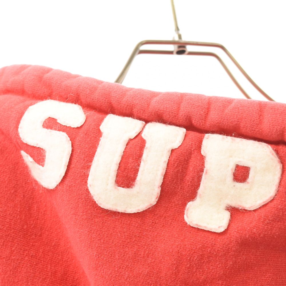 SUPREME シュプリーム 15AW Felt Hooded Logo Zip Up Sweat フェルトロゴ フーデッド ジップアップ スウェット パーカー レッド SUPREME (シュプリーム) 15AW Felt Hooded Logo Zip Up Sweat フェルト