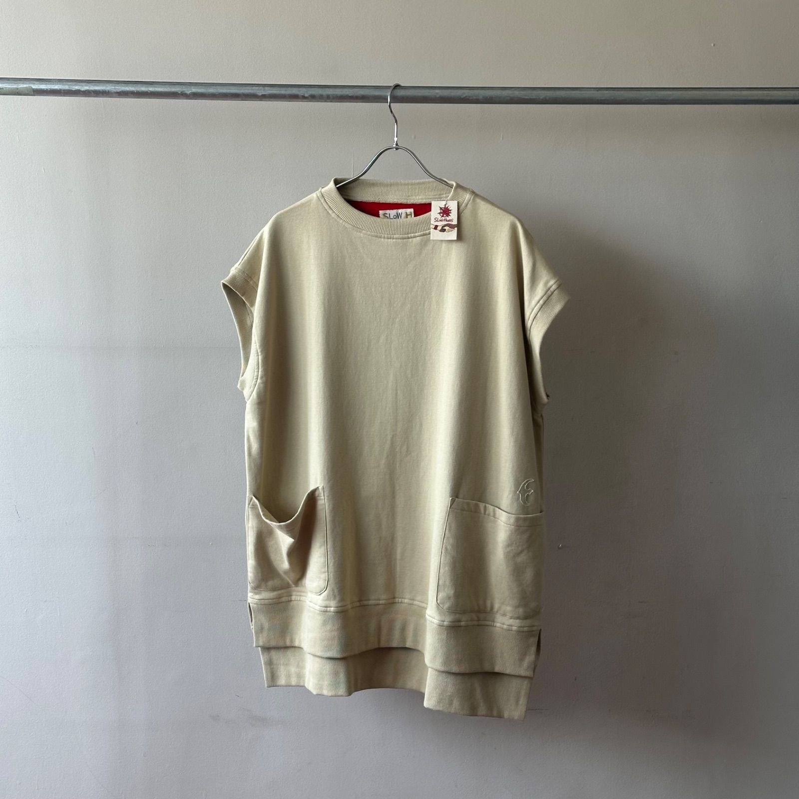 slowhands pullover layered vest スローハンズ プルオーバー ベスト ベージュサイズM