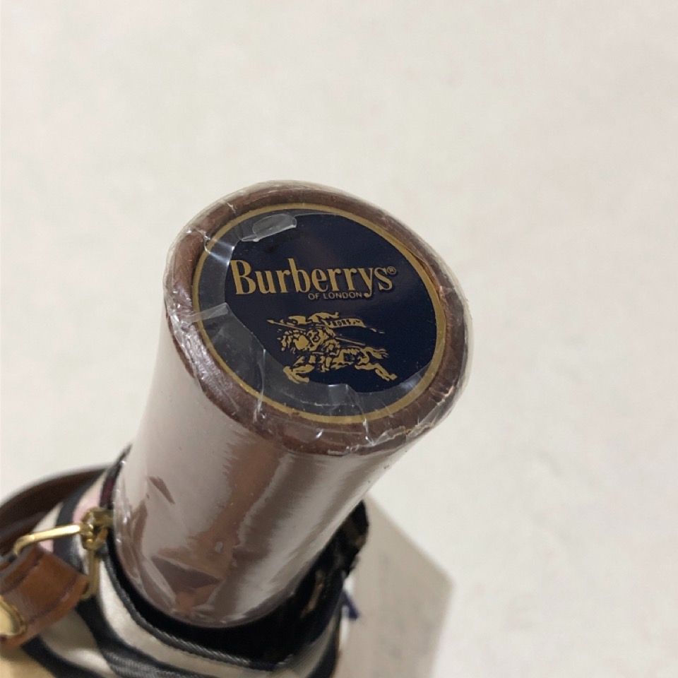 美品　バーバリー BURBERRY フリル 折り畳み傘 日傘 黒　ノバチェック 1-9 BURBERRY バーバリー 未使用品 折り畳み傘 日傘