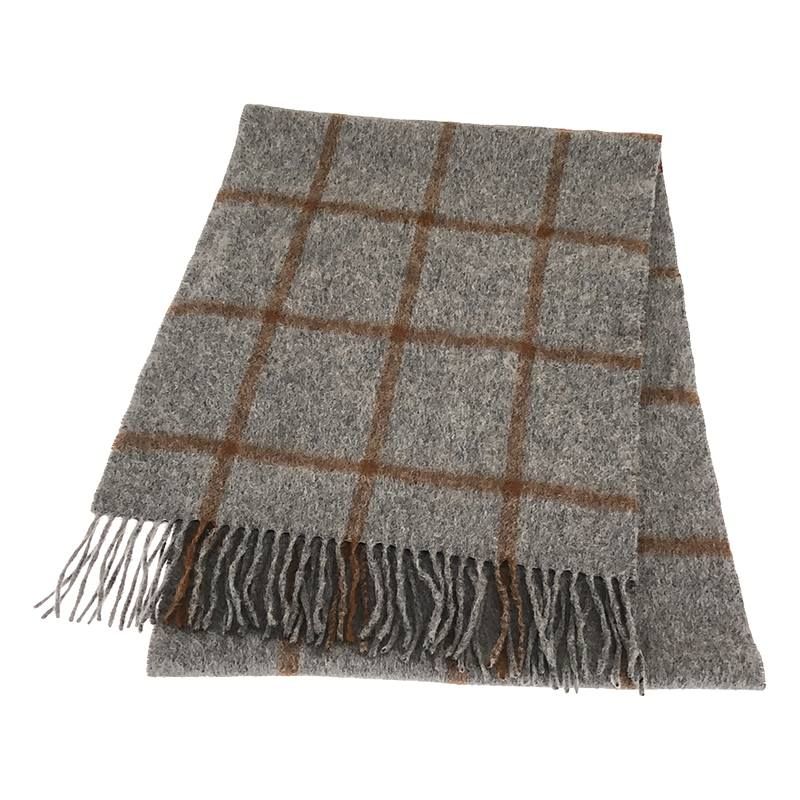 Joshua Ellis 100%カシミヤ マフラー チェック柄 Joshua Ellis