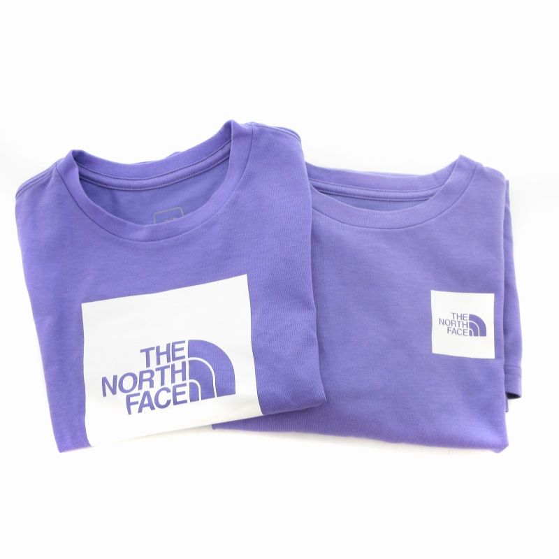 ザノースフェイス THE NORTH FACE おまとめ2点セット ショートスリーブカラードビッグロゴTシャツシャツ Tシャツワンピース カットソー 半袖 ショート 120 紫 パープル NTJ82023 NTG32147 /GV GY14