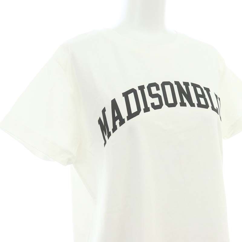 MADISONBLUE ロゴ半袖Tシャツ 00 ホワイト マディソンブルー MADISONBLUE 23AW COLLEGE LOGO TEE Tシャツ