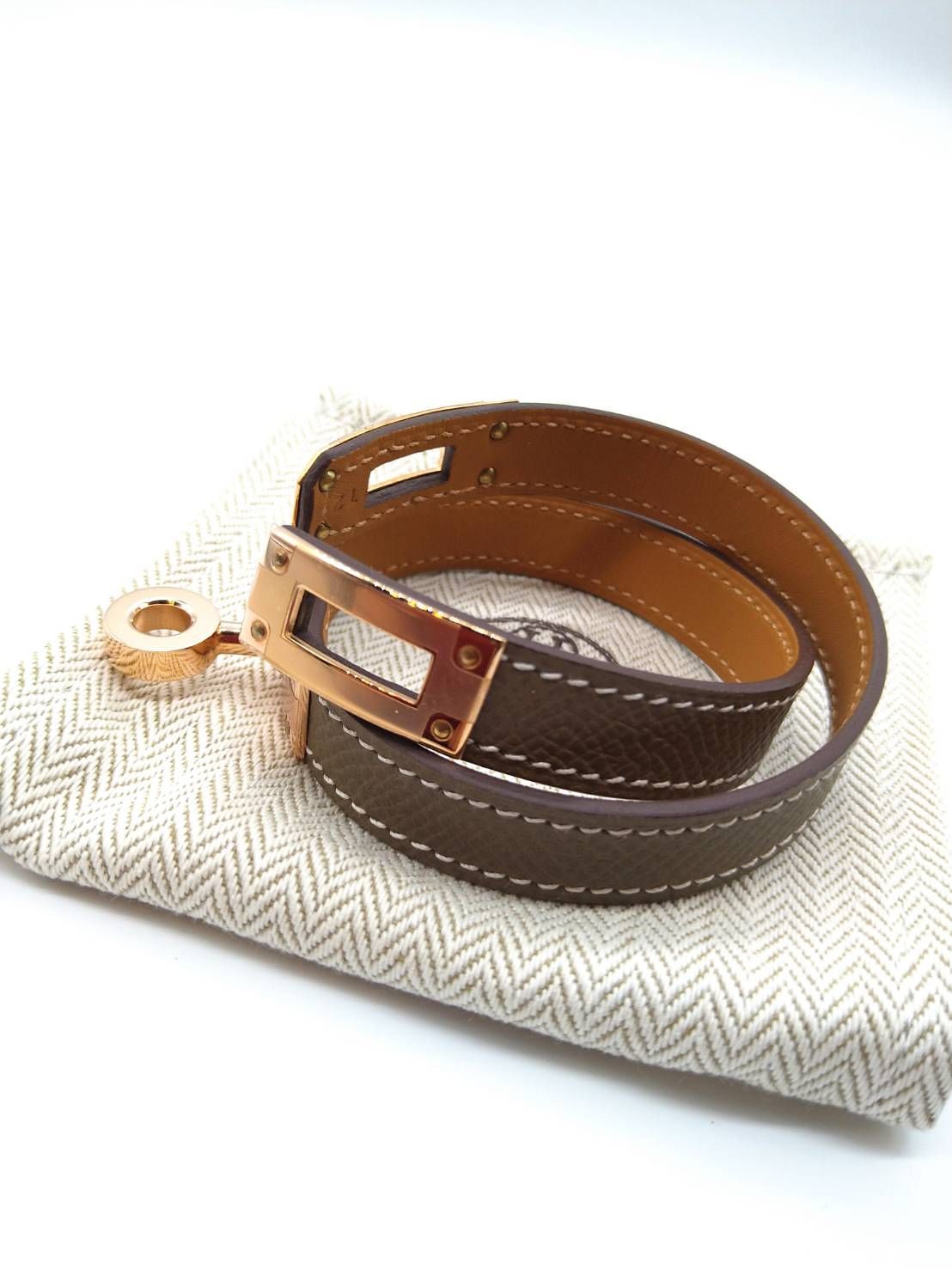 新品同様・未使用】HERMES エルメス Kelly ケリー ブラウン×ゴールド