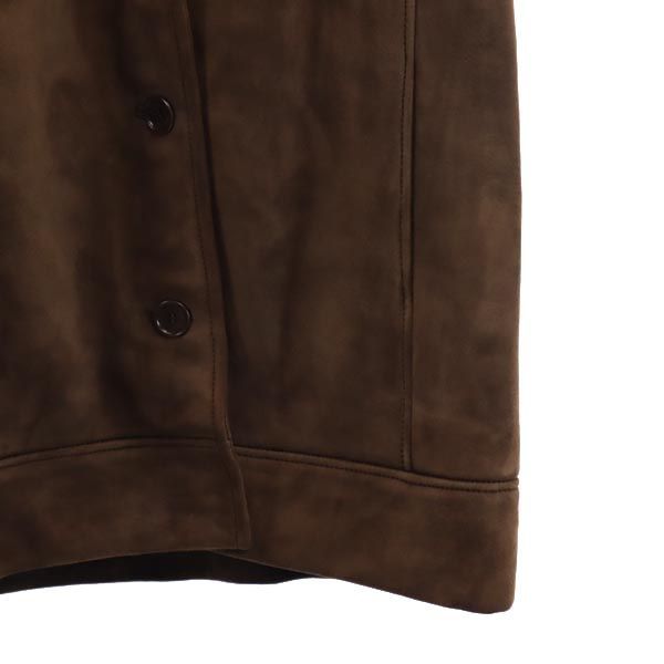 ロエベ 羊革 レザー ムートンジャケット 36 ブラウン LOEWE 本皮 レディース ロエベ 羊革 レザー ムートンジャケット 36 ブラウン LOEWE 本皮