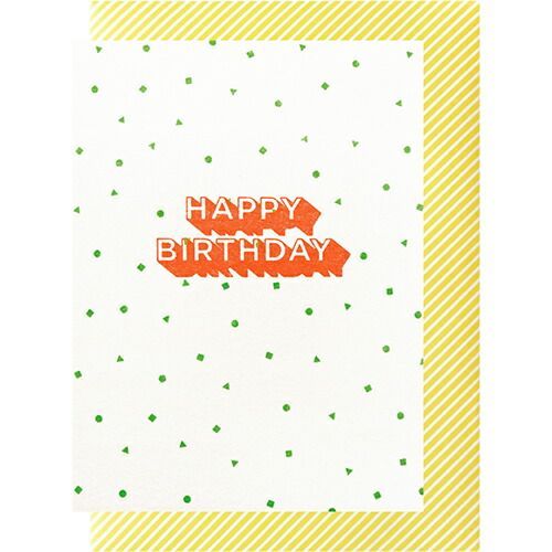 (まとめ）#エルコミューン グリーティングカード サンデーリソグラフ　グリーティングカード Birthday Green GC-074 【×25セット】