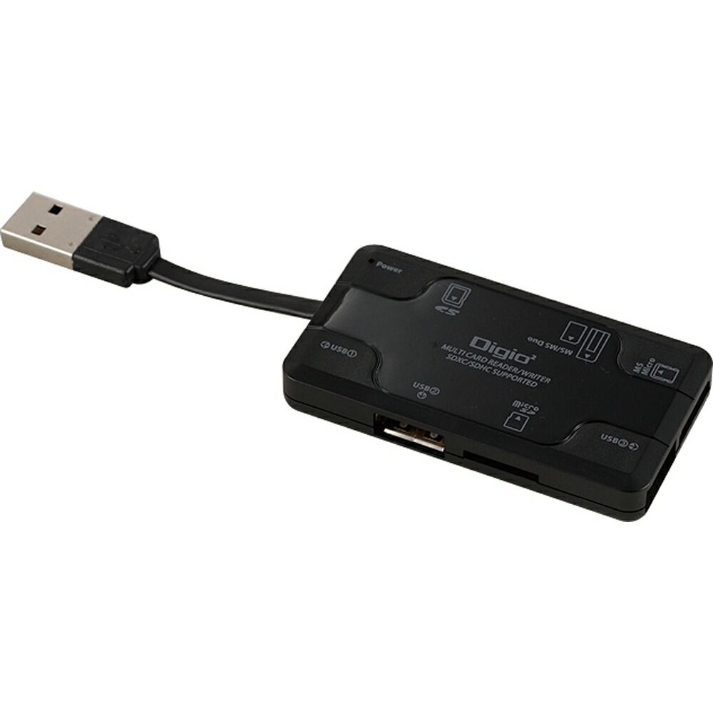 ナカバヤシ USB2.0マルチカードリーダー・ライター ブラック CRW-5M53BK （1点）