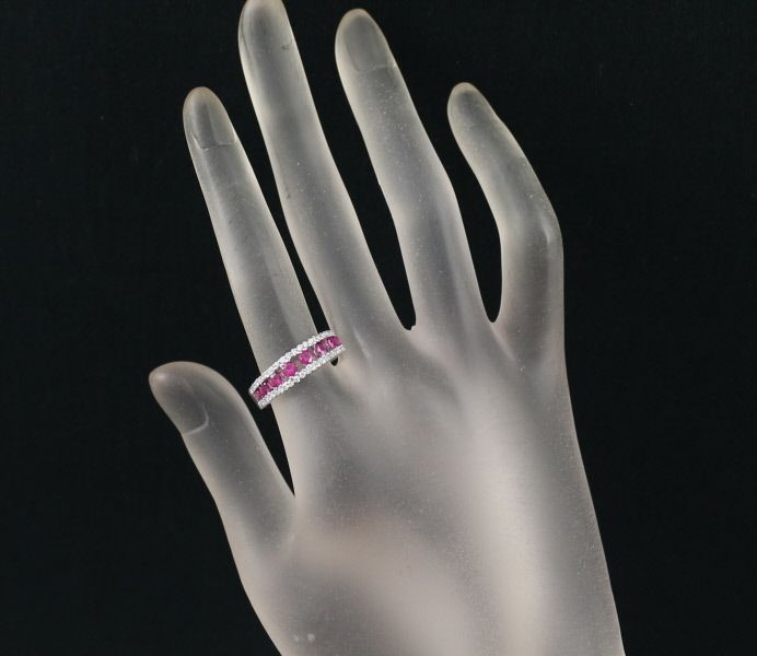 ルビー 0.88ct ダイヤ ダイヤモンド 0.29ct リング Pt900 #163470  