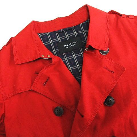 バーバリーブラックレーベル トレンチコート 赤 希少デッドストック