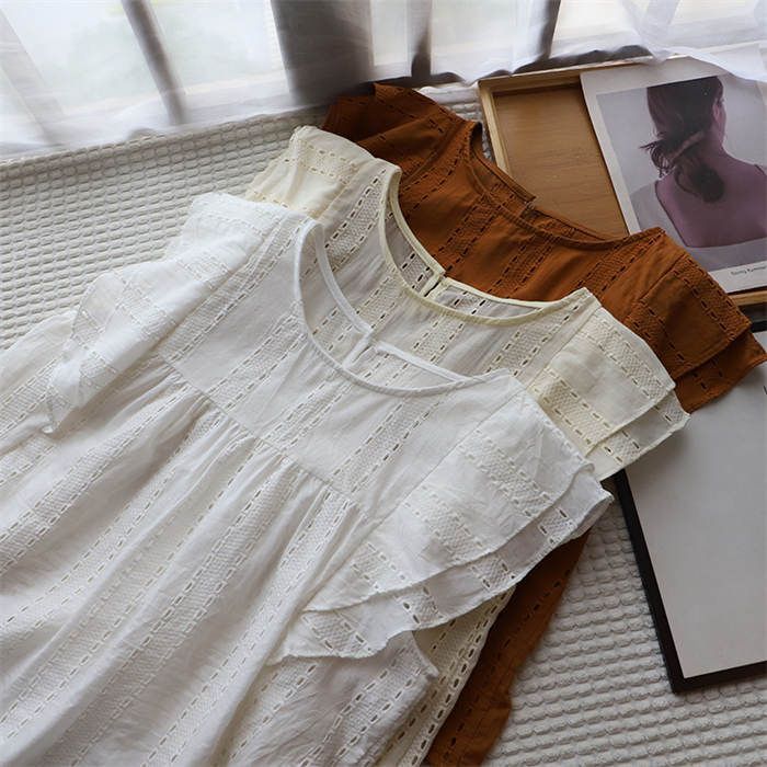 ノースリーブブラウス TWILL WASHER TUCK NO SLEEVE BLOUSE / ツイルワッシャータック