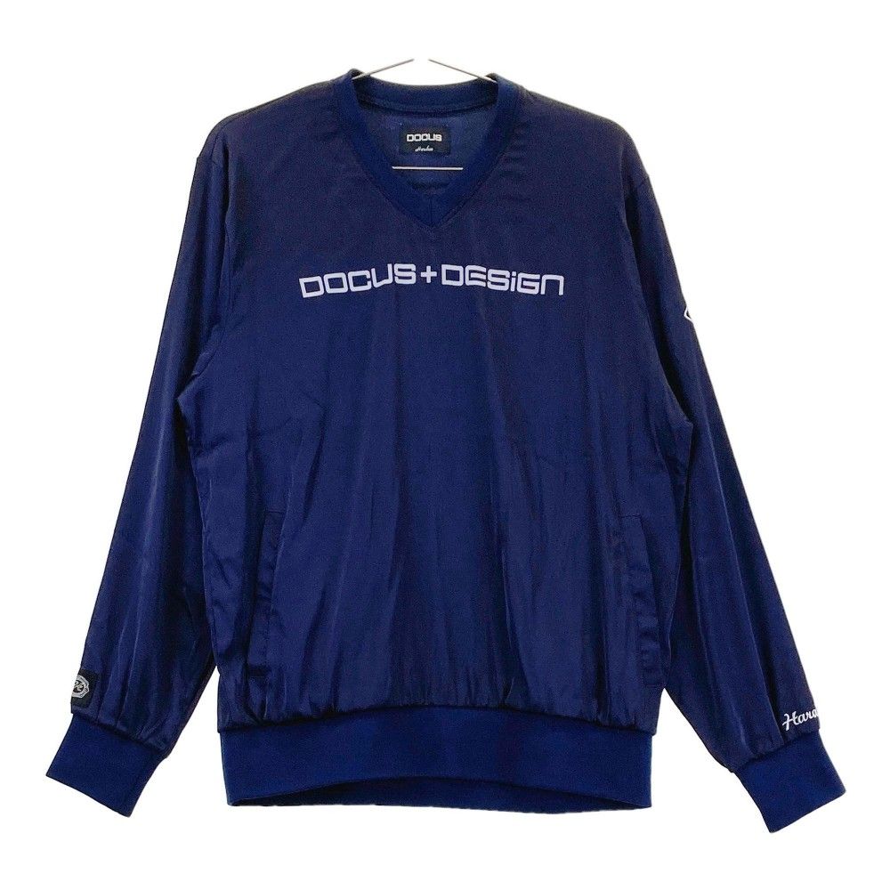 サイズ：L DOCUS ドゥーカス  Vネック 長袖ブルゾン  ネイビー系 [240101297451] ゴルフウェア メンズ ストスト
