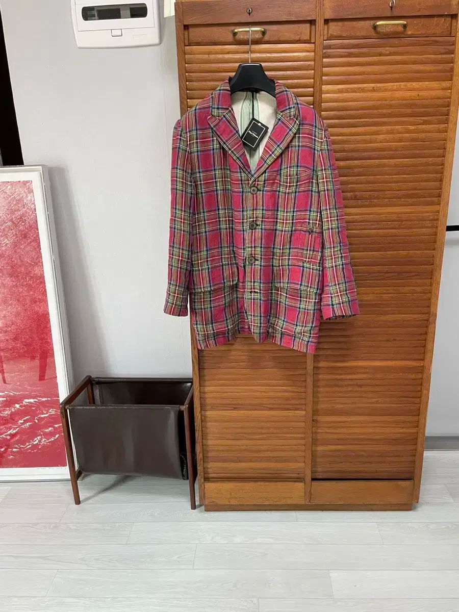 リネン チェック柄