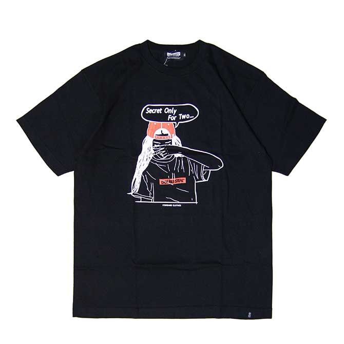 Lサイズ DOUBLESTEAL ダブルスチール BOX LOGO GIRL Tシャツ (BLACK) TEE T-SHIRTS