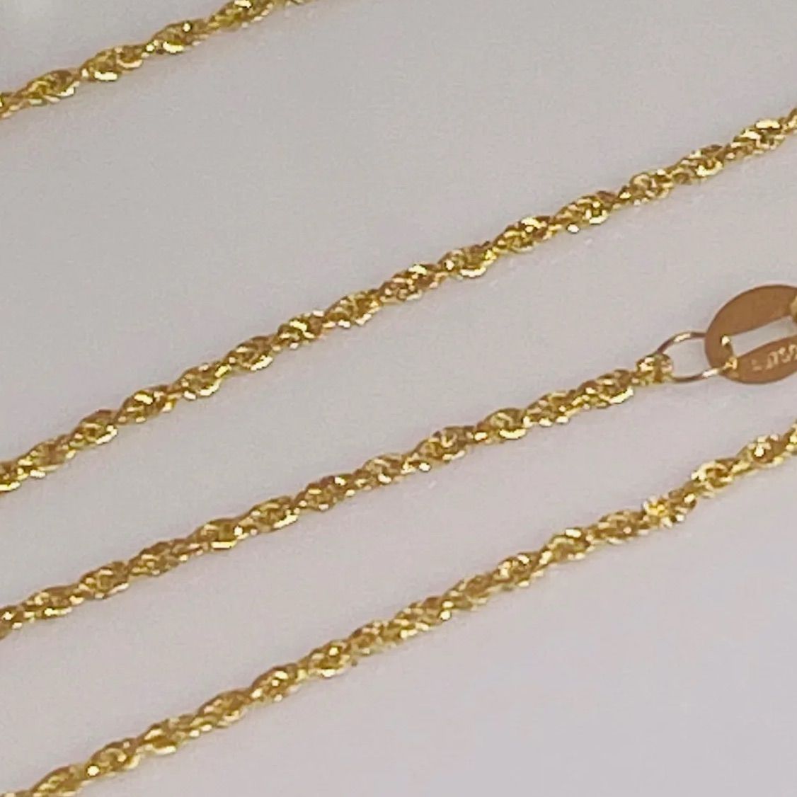 K18ゴールド ツイストチェーンネックレス K18 ツイストロープチェーン