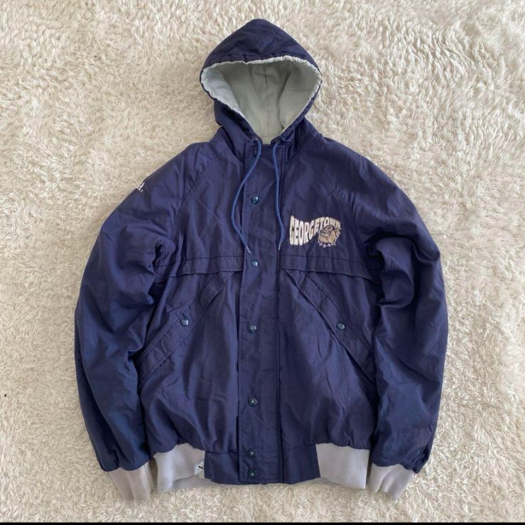 Vintage ジョージタウン大学 HOYAS ナイロンパーカー NCAA 刺繍