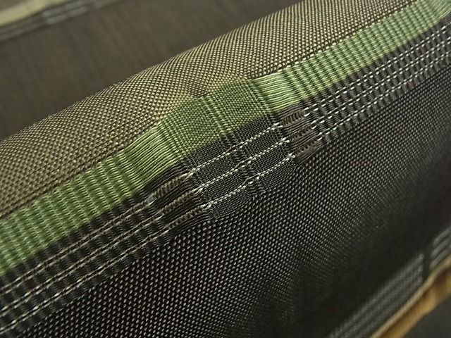 平和屋本店●極上　藤山千春　九寸名古屋帯　草木染　間道　逸品　4kh2046 平和屋本店○極上 藤山千春 九寸名古屋帯 草木染 間道 逸品 4kh2046の