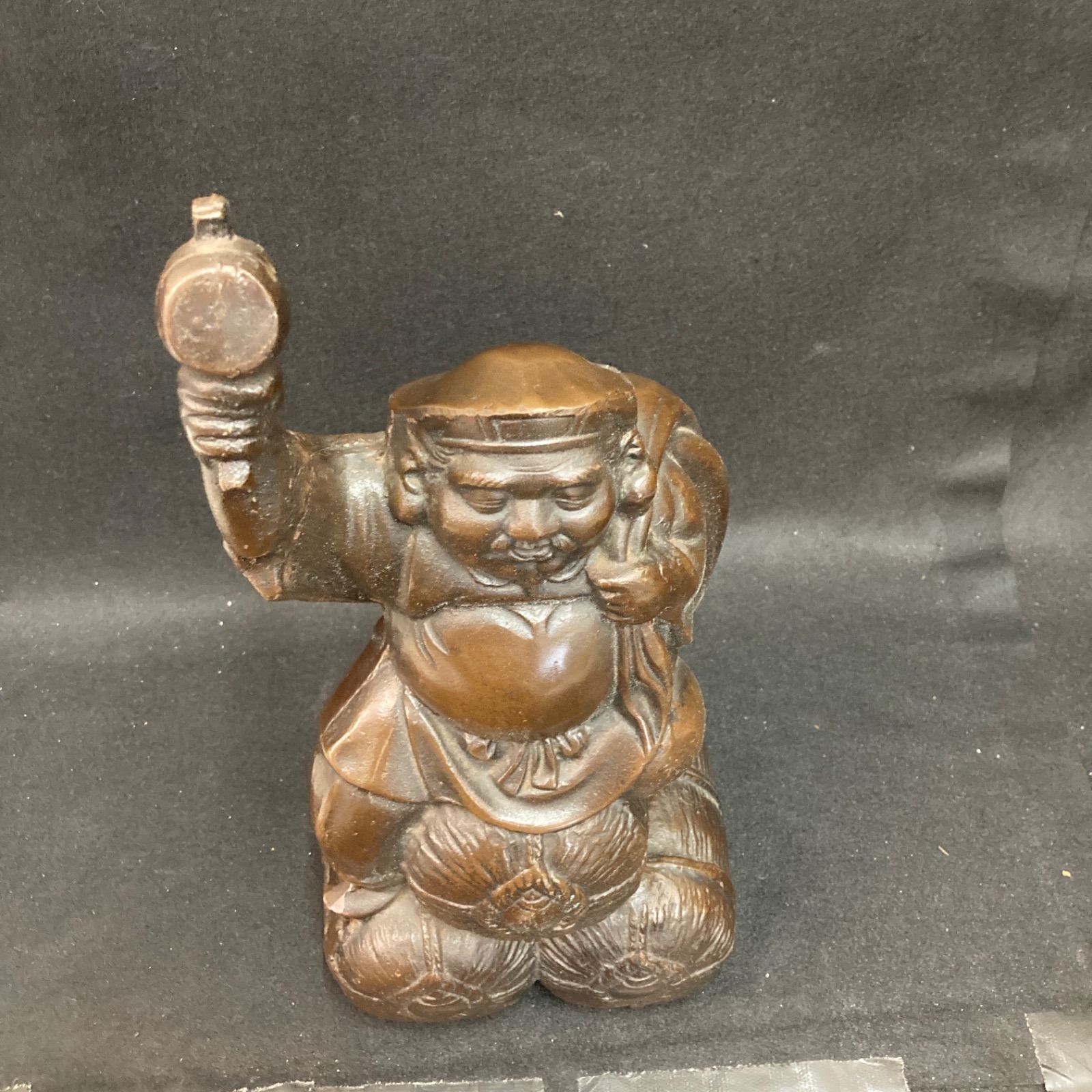 恵比寿様 鉄製 布袋像 大黒天 福耳 縁起物 七福神 神様 鉄