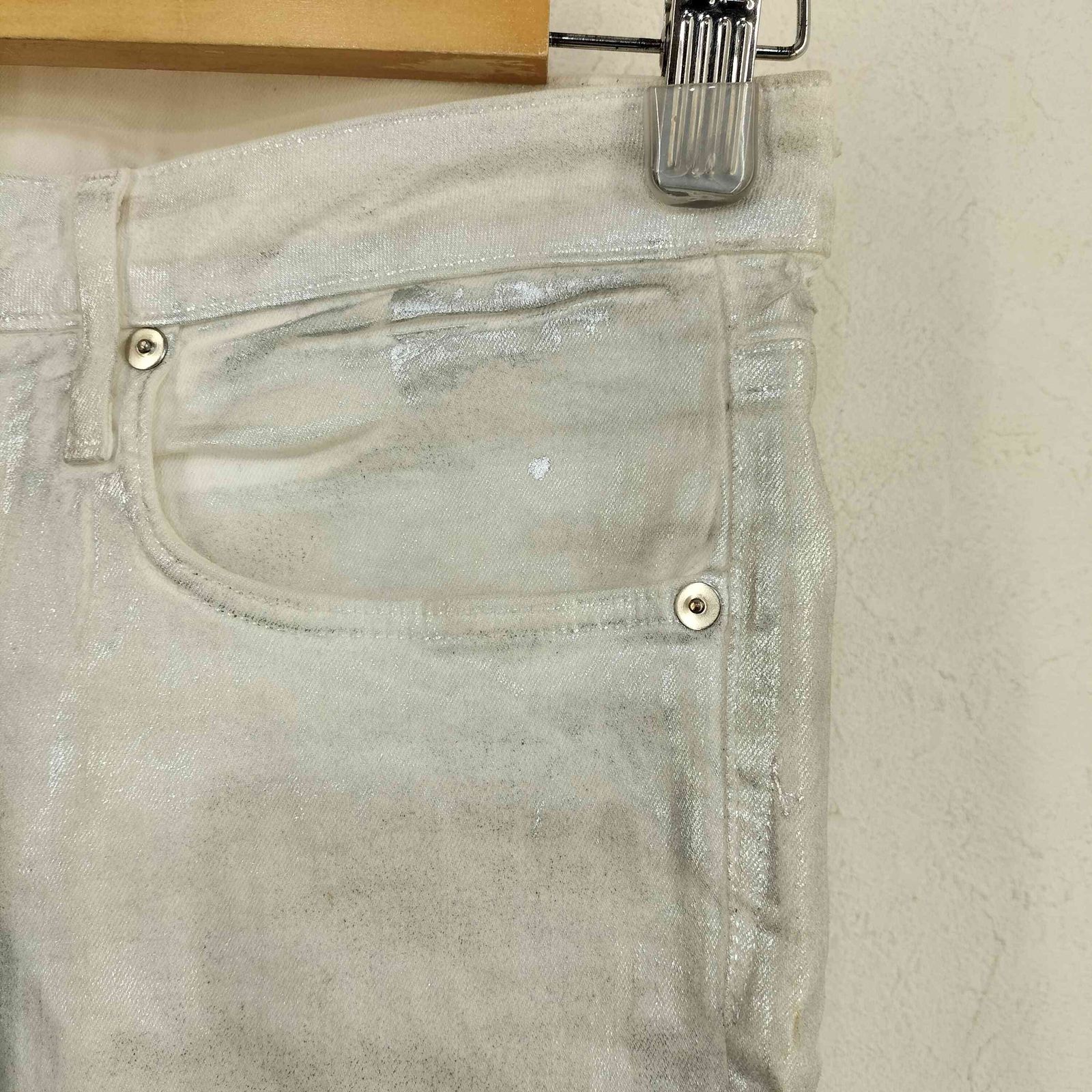 LANG コーティングデニムパンツ