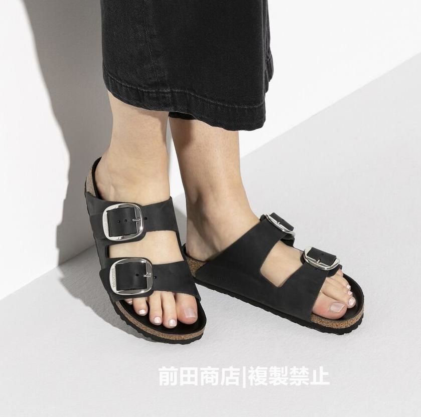 新品未使用 BIRKENSTOCK ビルケンシュトック サンダル Arizona Big Buckle / アリゾナ ビッグバックル レザー サンダル  男女兼用 ブラック - メルカリ