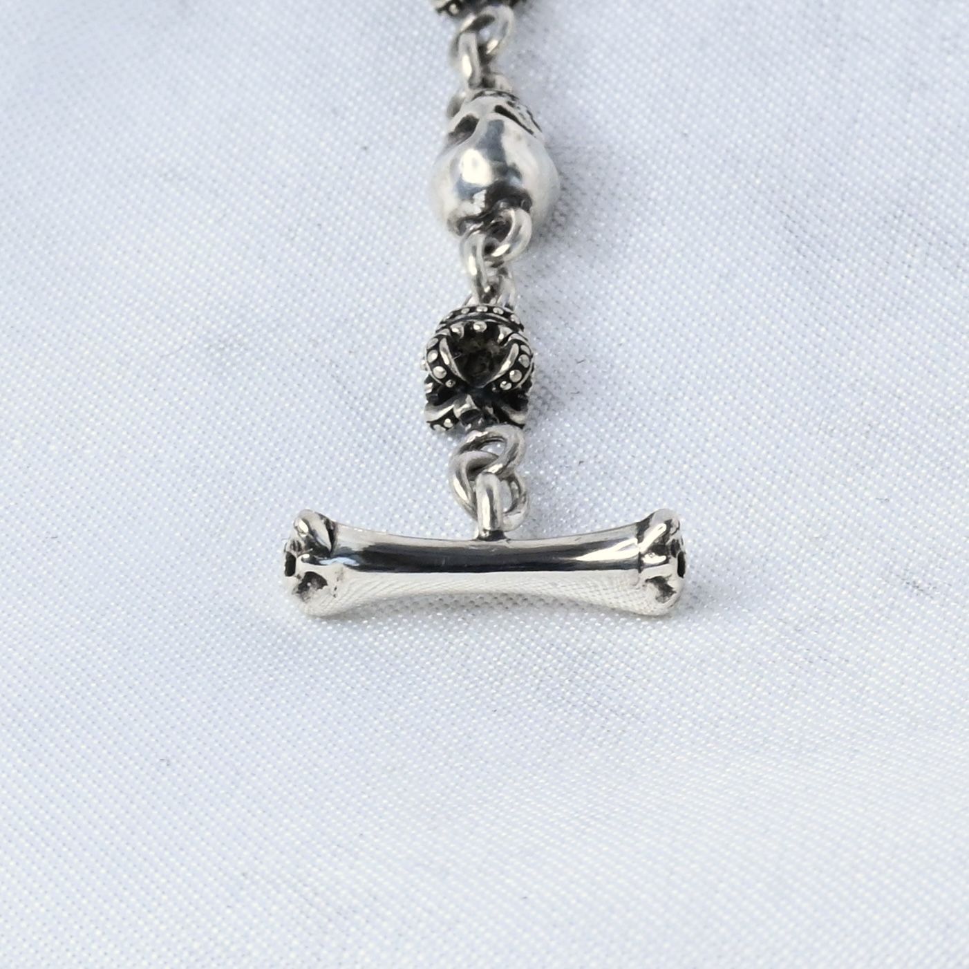 ジャスティンデイビス　シルバーアクセ　ブレスレット 研磨済】JUSTIN DAVIS SKULL DIVINE ブレスレット Sサイズ