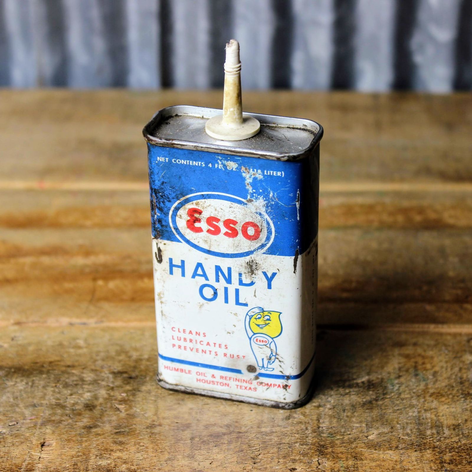 □エッソ オイル缶/エッソボーイ/看板 VINTAGE ESSO BOY oil - 雑貨