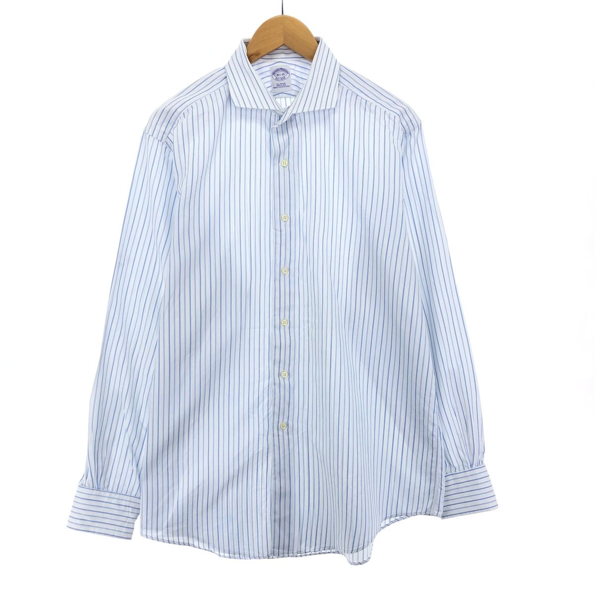 古着 ブルックスブラザーズ Brooks Brothers Est.1818 長袖 ストライプシャツ USA製 メンズL/eaa409344